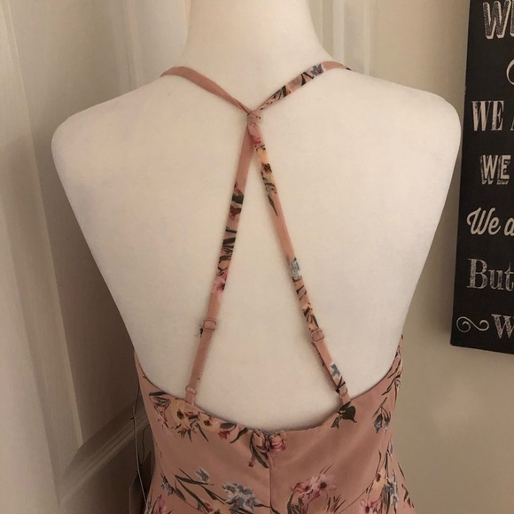 Lulus blush pink floral dress - Picture 7 of 10